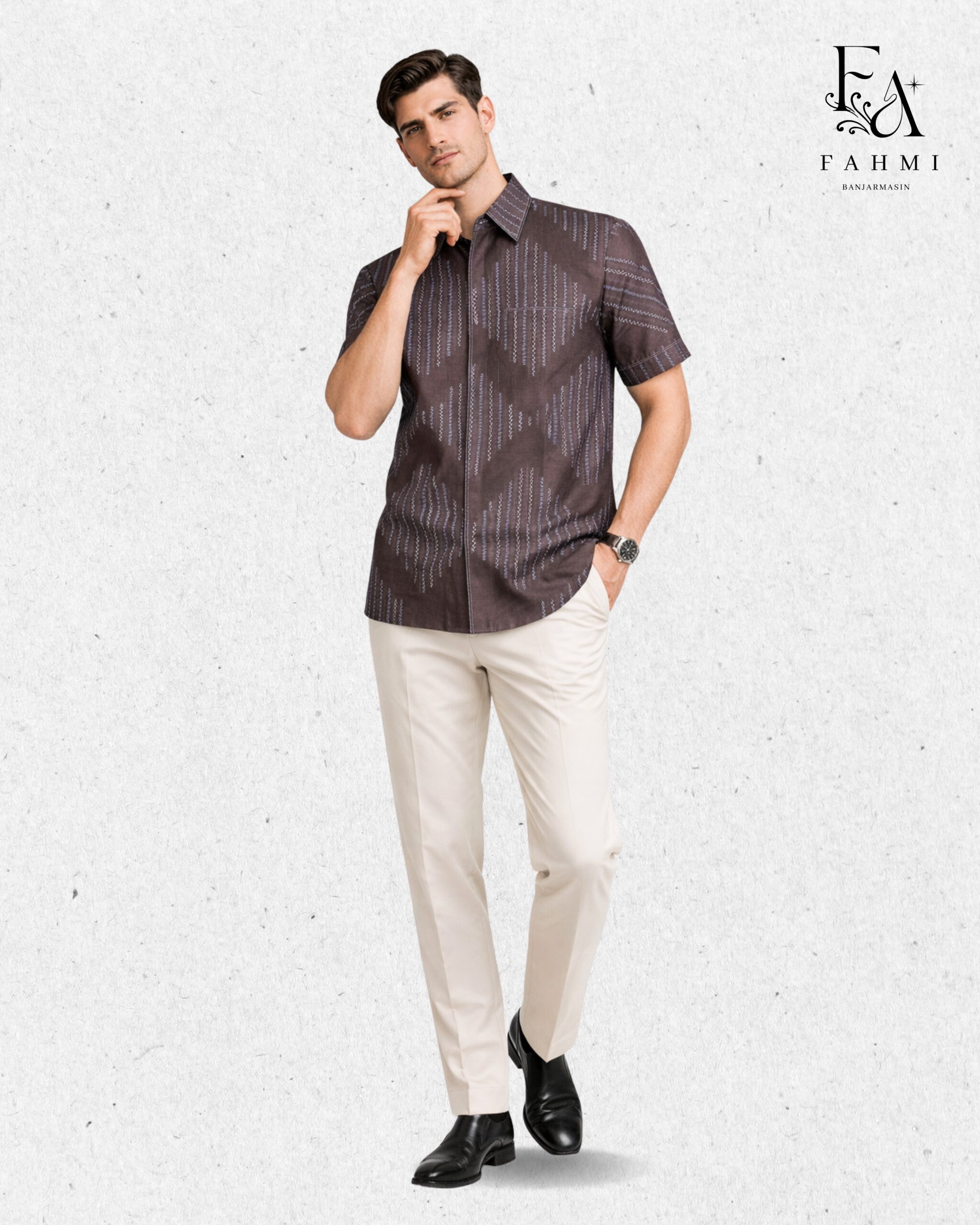 Embroidered Sasirangan Signature Cotton Shirt - Image 3