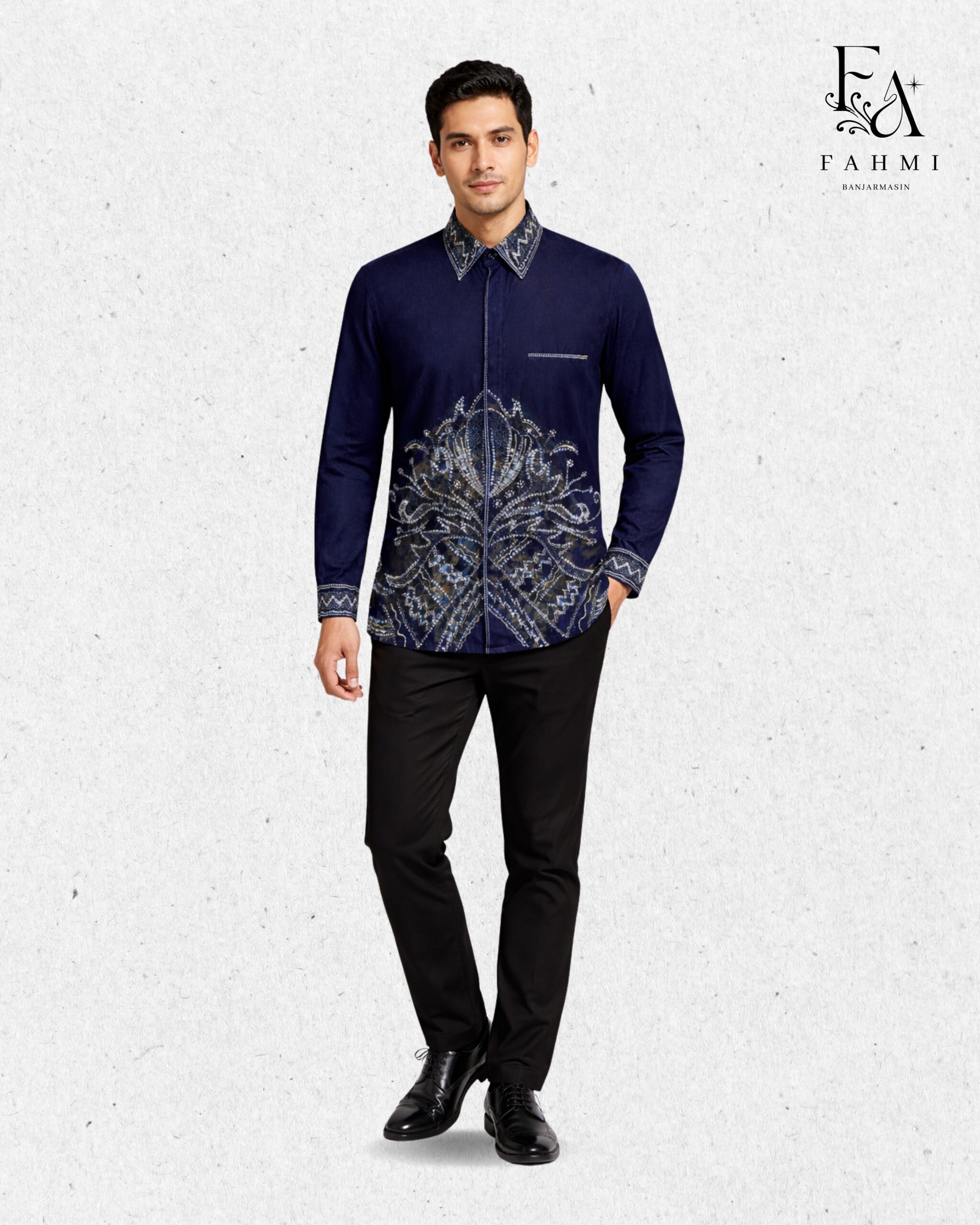 Embroidered Sasirangan Signature Cotton Shirt - Image 3