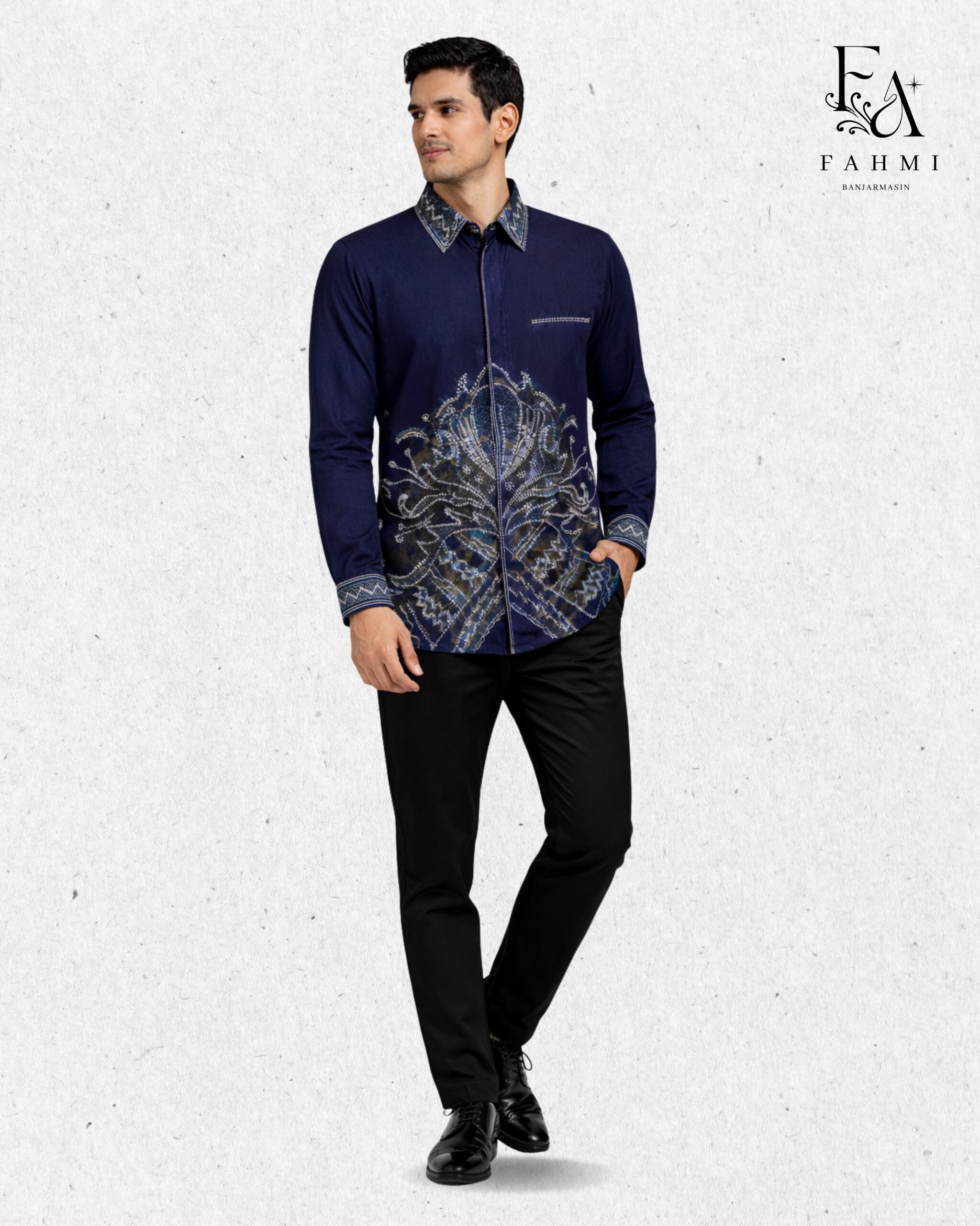 Embroidered Sasirangan Signature Cotton Shirt - Image 2