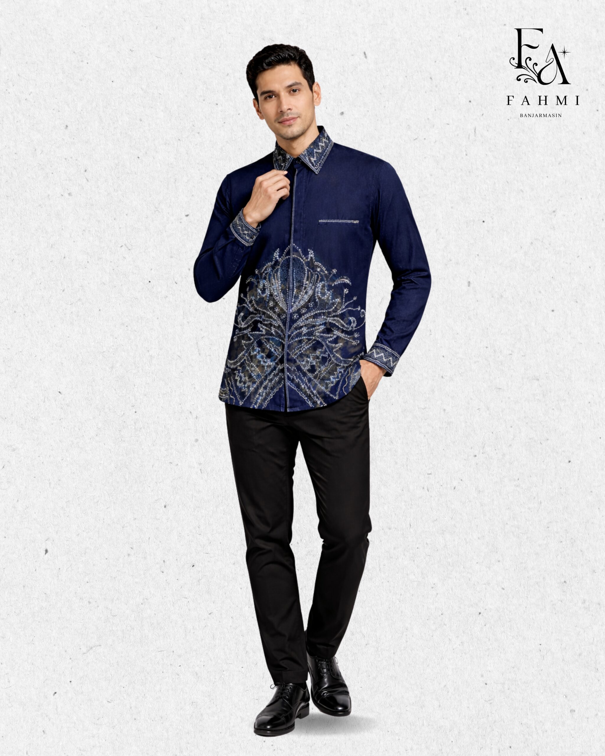Embroidered Sasirangan Signature Cotton Shirt - Image 4