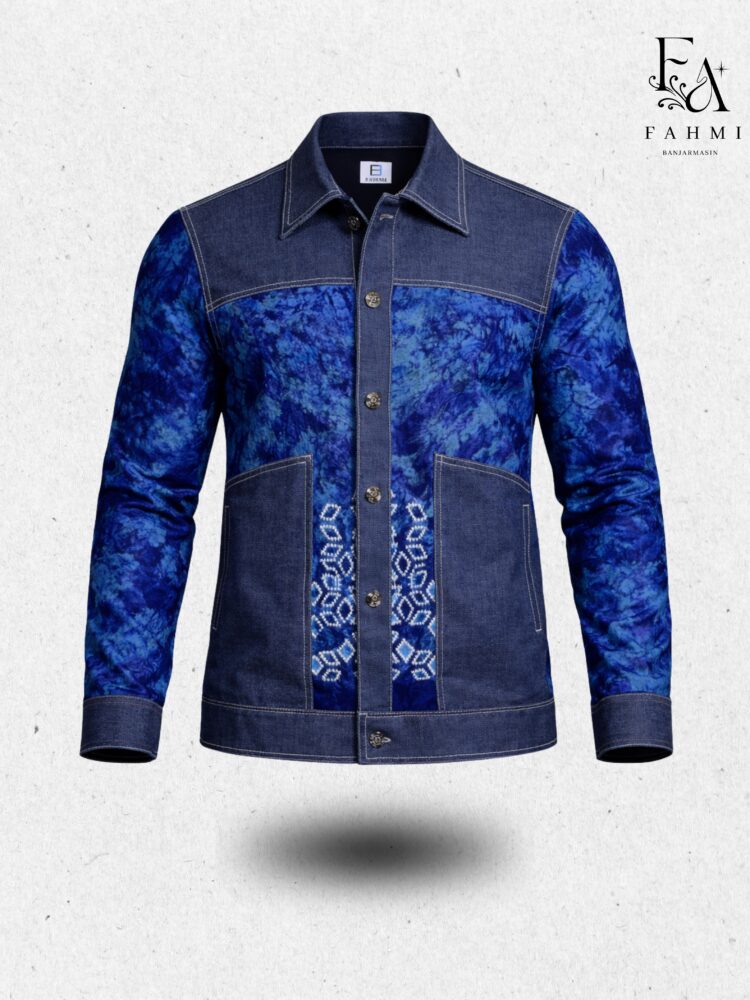 Sasirangan Denim Workwear Jacket