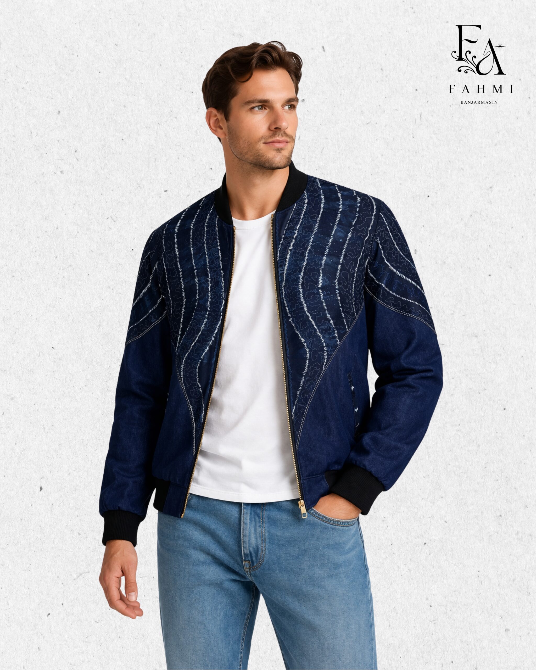 Embroidered Sasirangan Signature Bomber Jacket - Image 5