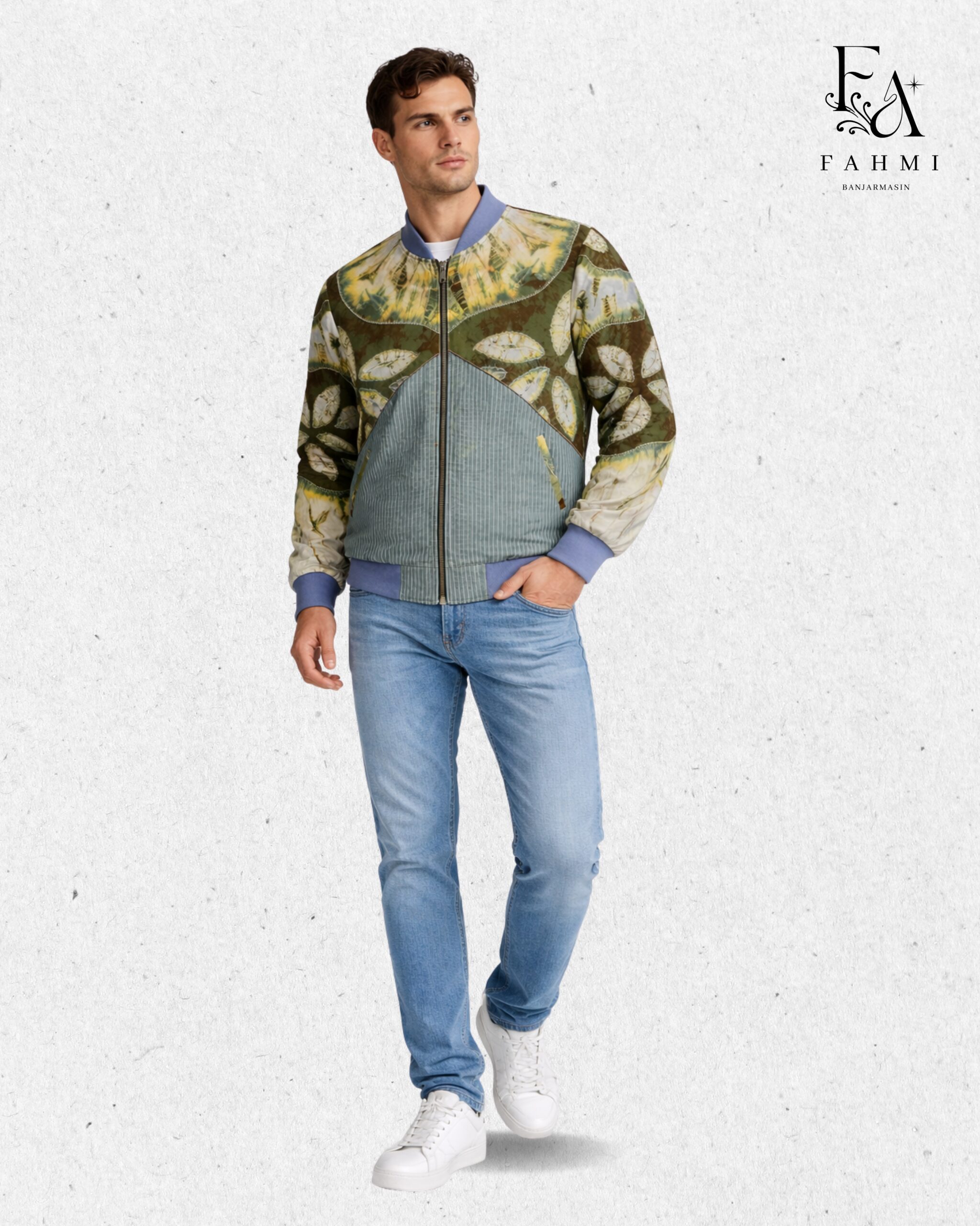 Embroidered Sasirangan Signature Bomber Jacket - Image 2