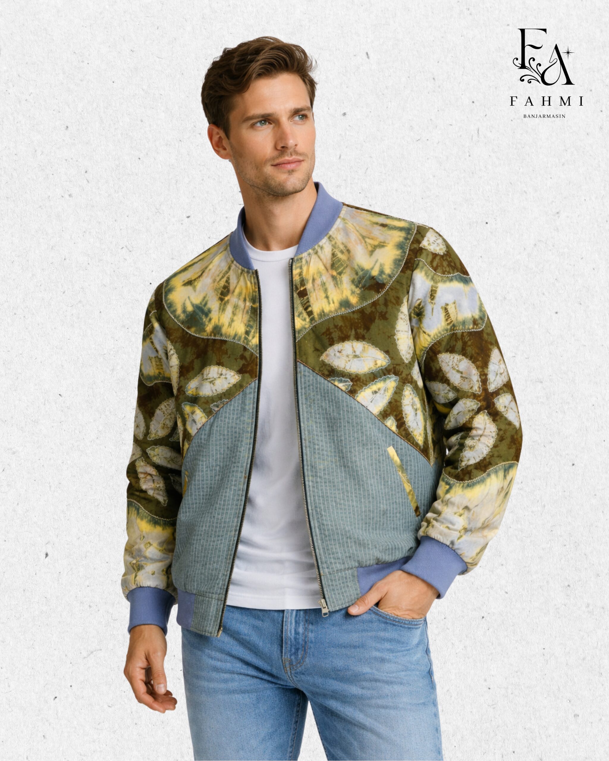 Embroidered Sasirangan Signature Bomber Jacket - Image 5