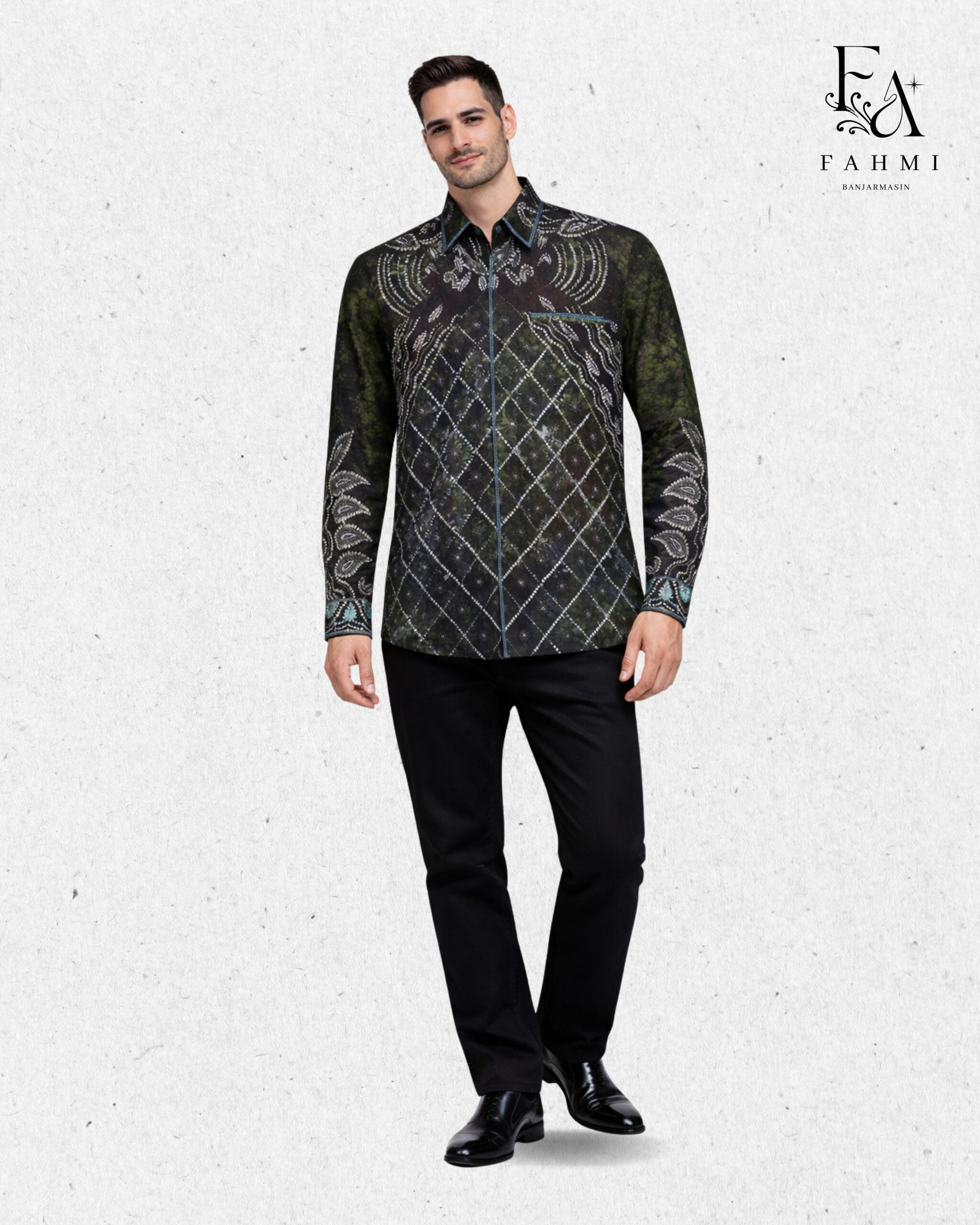 Embroidered Sasirangan Signature Cotton Shirt - Image 4