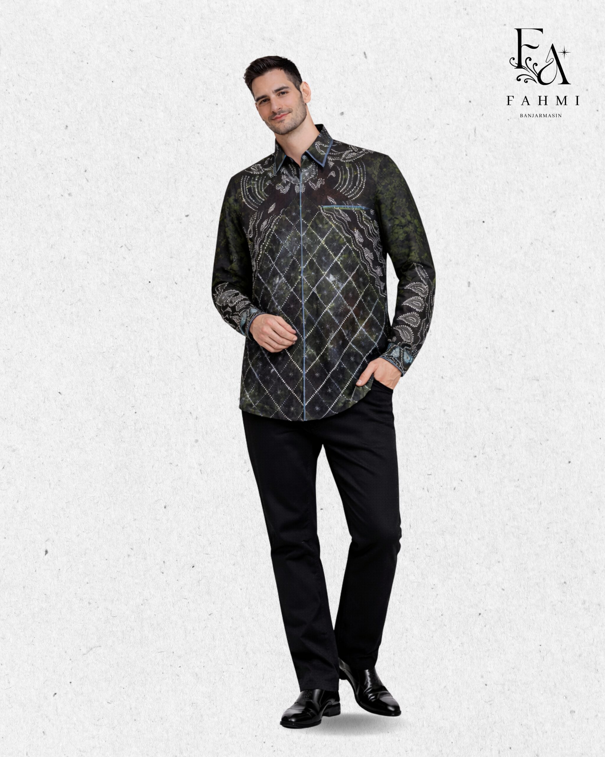 Embroidered Sasirangan Signature Cotton Shirt - Image 2