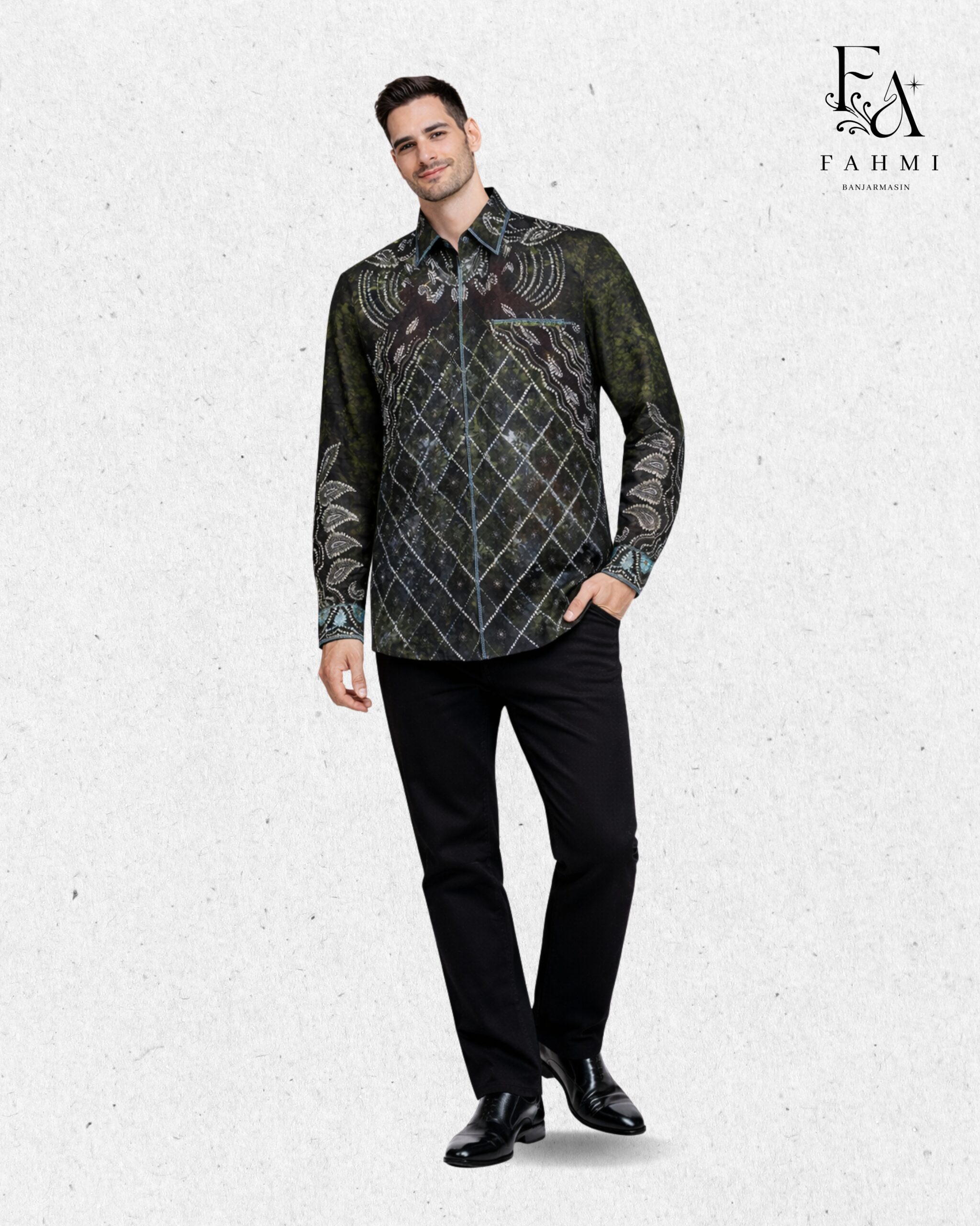 Embroidered Sasirangan Signature Cotton Shirt - Image 3