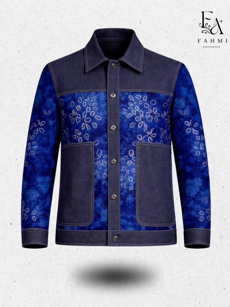 Sasirangan Denim Workwear Jacket