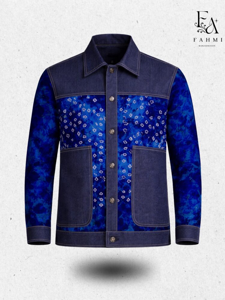 Sasirangan Denim Workwear Jacket