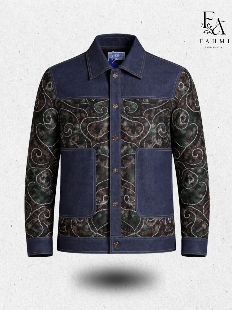 Sasirangan Denim Workwear Jacket