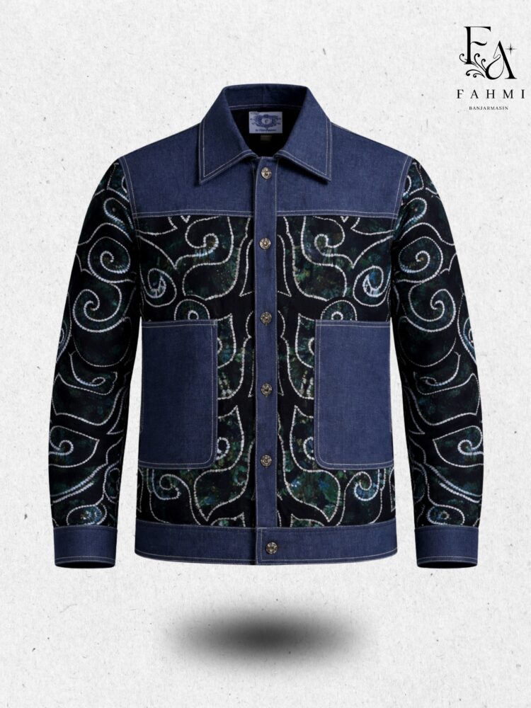 Sasirangan Denim Workwear Jacket
