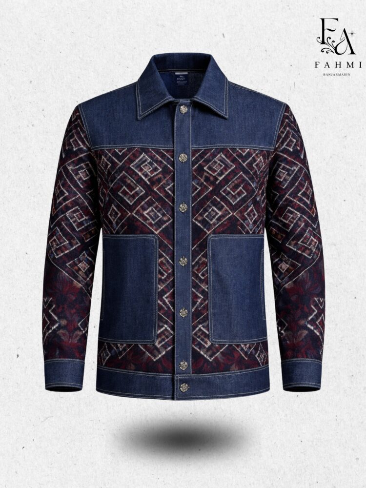 Sasirangan Denim Workwear Jacket