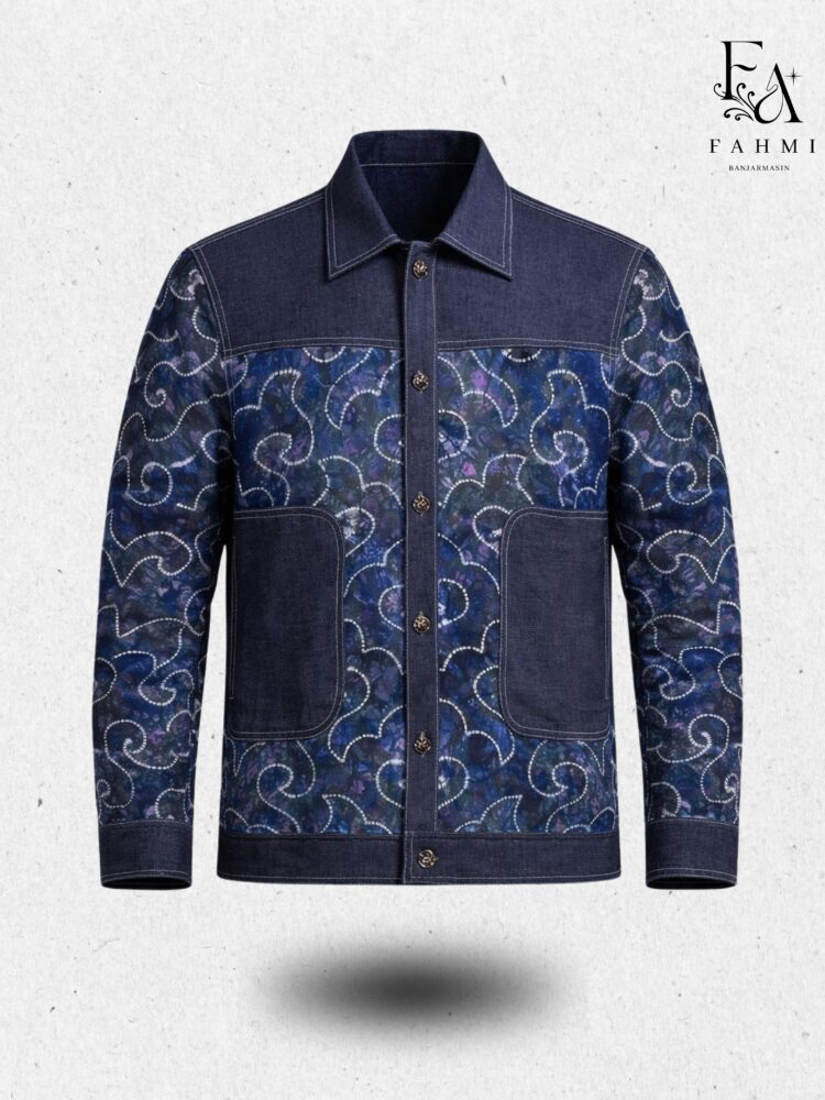 Sasirangan Denim Workwear Jacket