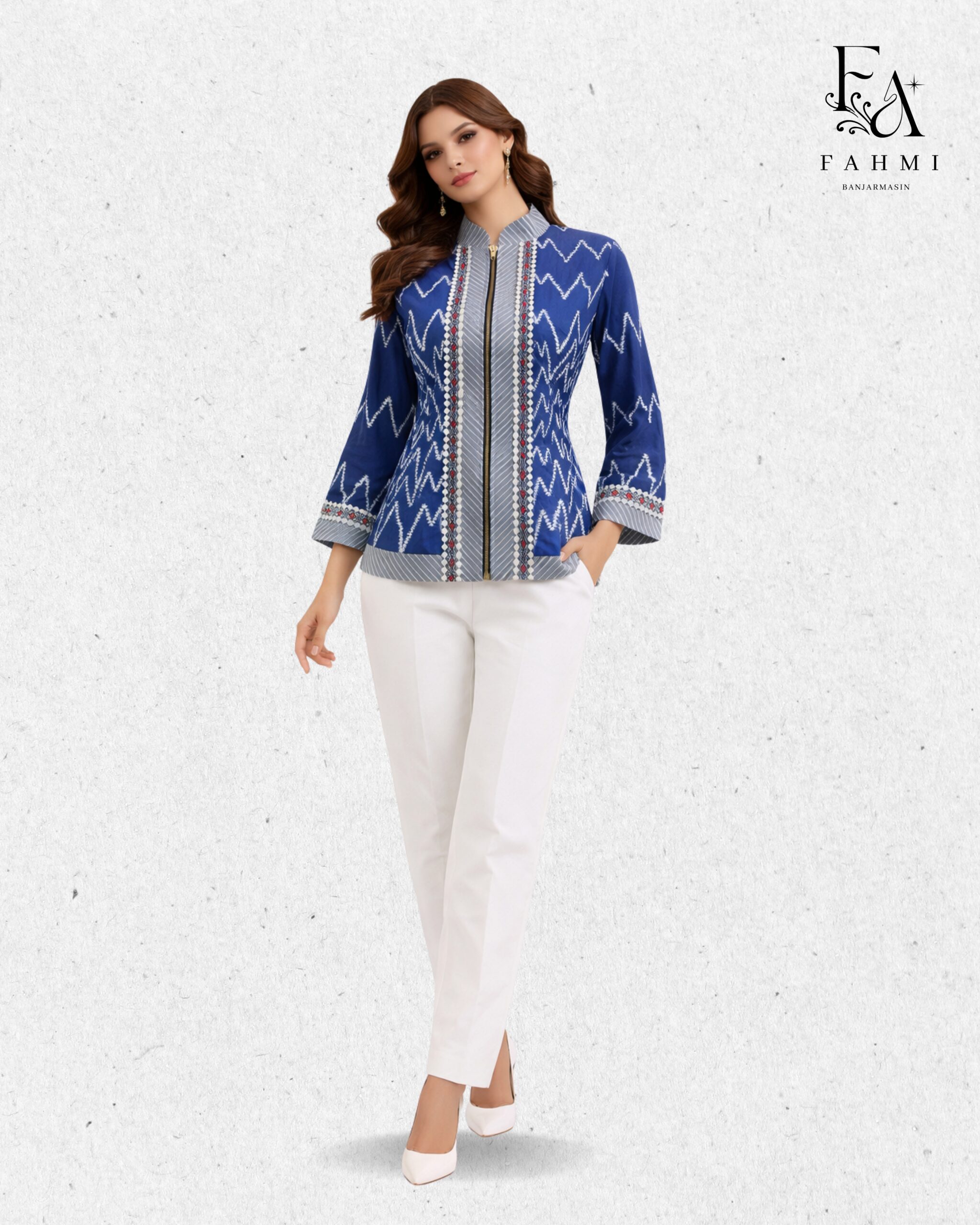 Sasirangan Signature Zip Blouse - Image 2
