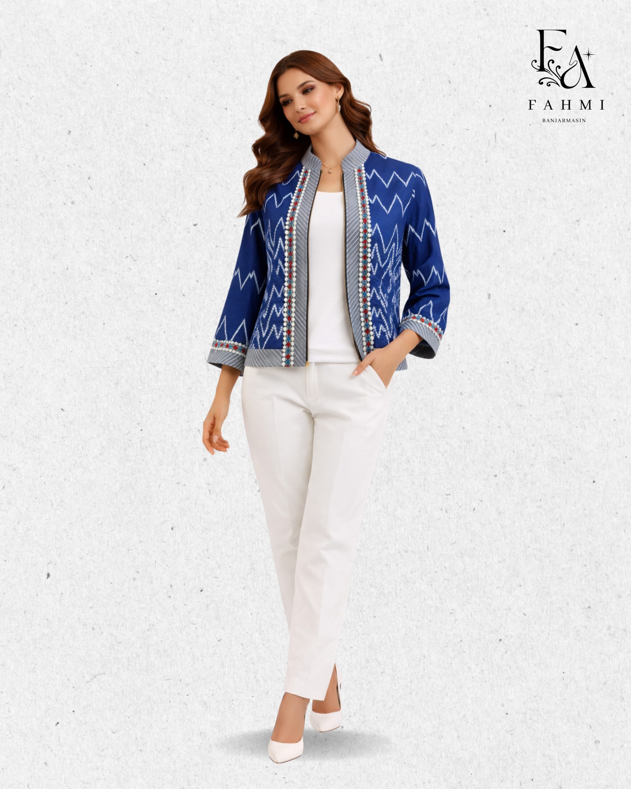 Sasirangan Signature Zip Blouse - Image 4