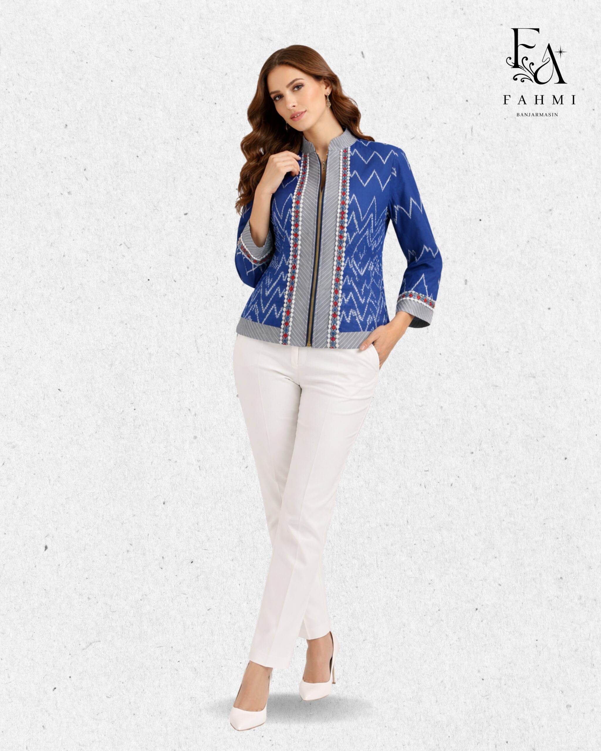 Sasirangan Signature Zip Blouse - Image 3