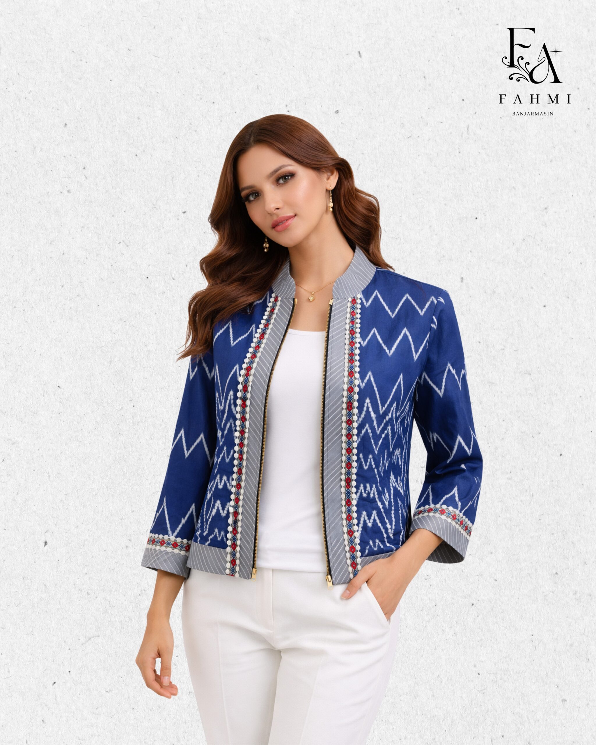 Sasirangan Signature Zip Blouse - Image 5