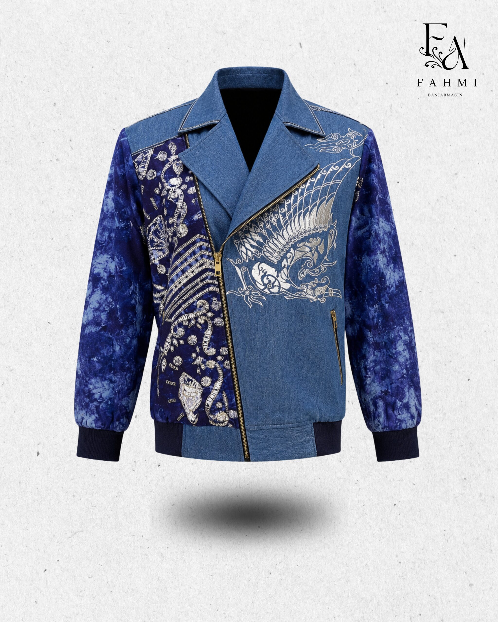 Sasirangan Signature Prada Denim Dualstyle Jacket - Image 2