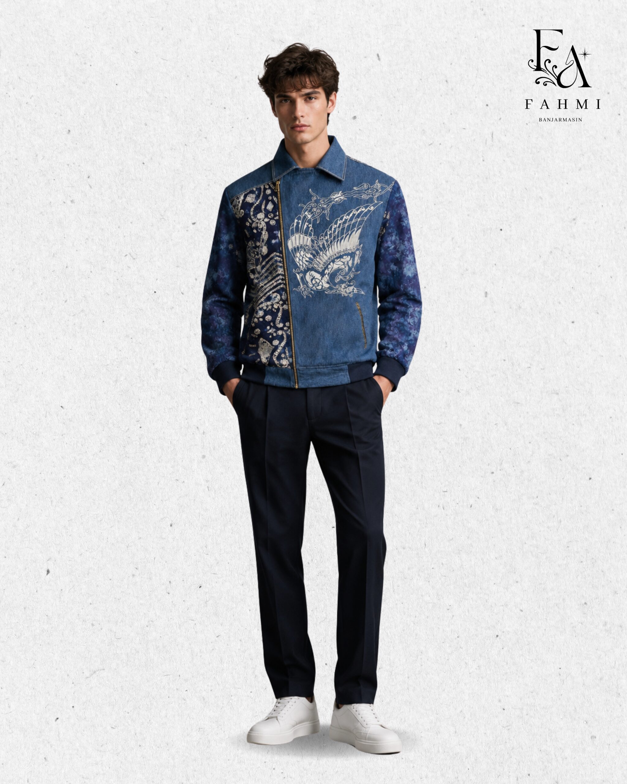 Sasirangan Signature Prada Denim Dualstyle Jacket - Image 3