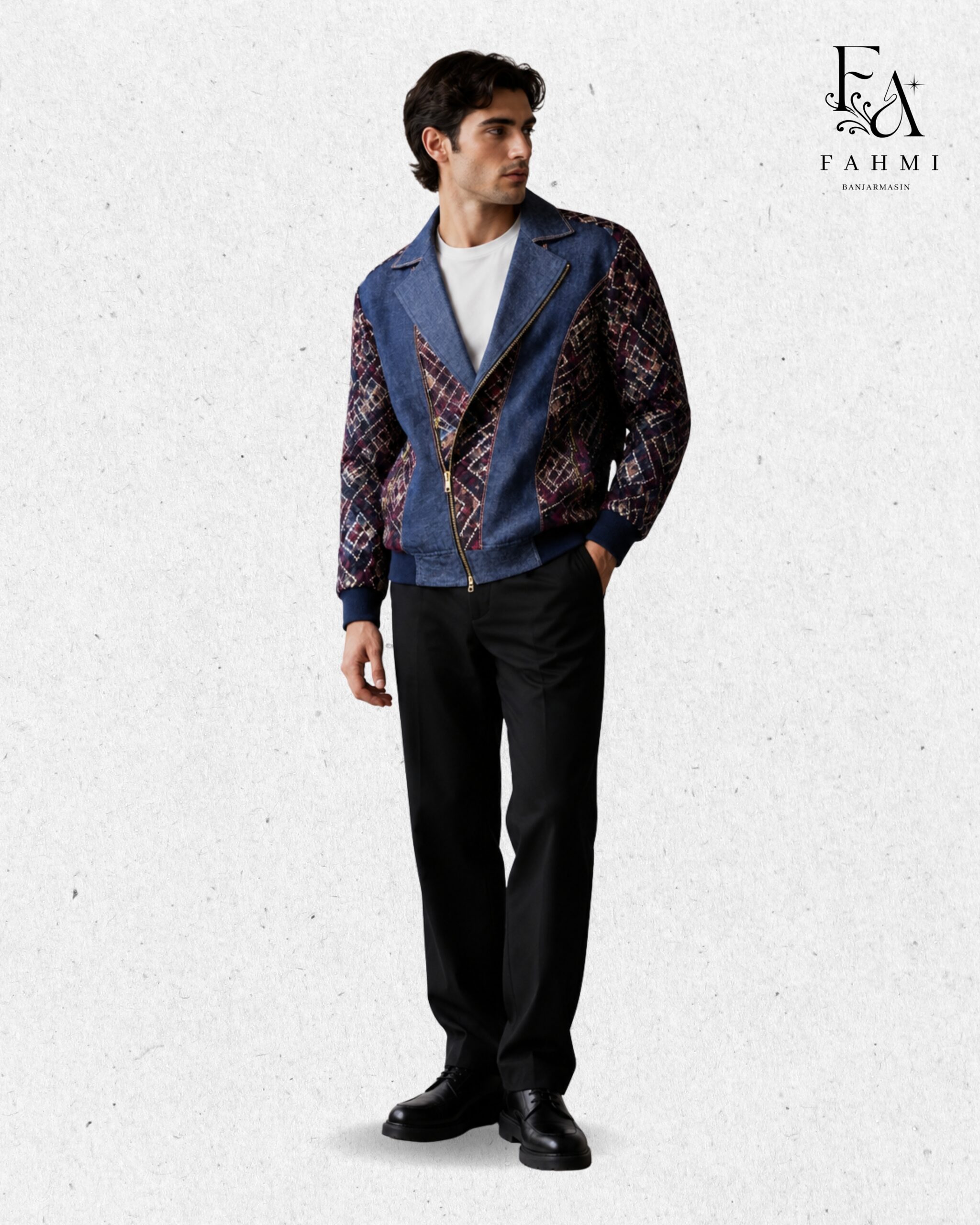 Sasirangan Signature Denim Dualstyle Jacket - Image 4