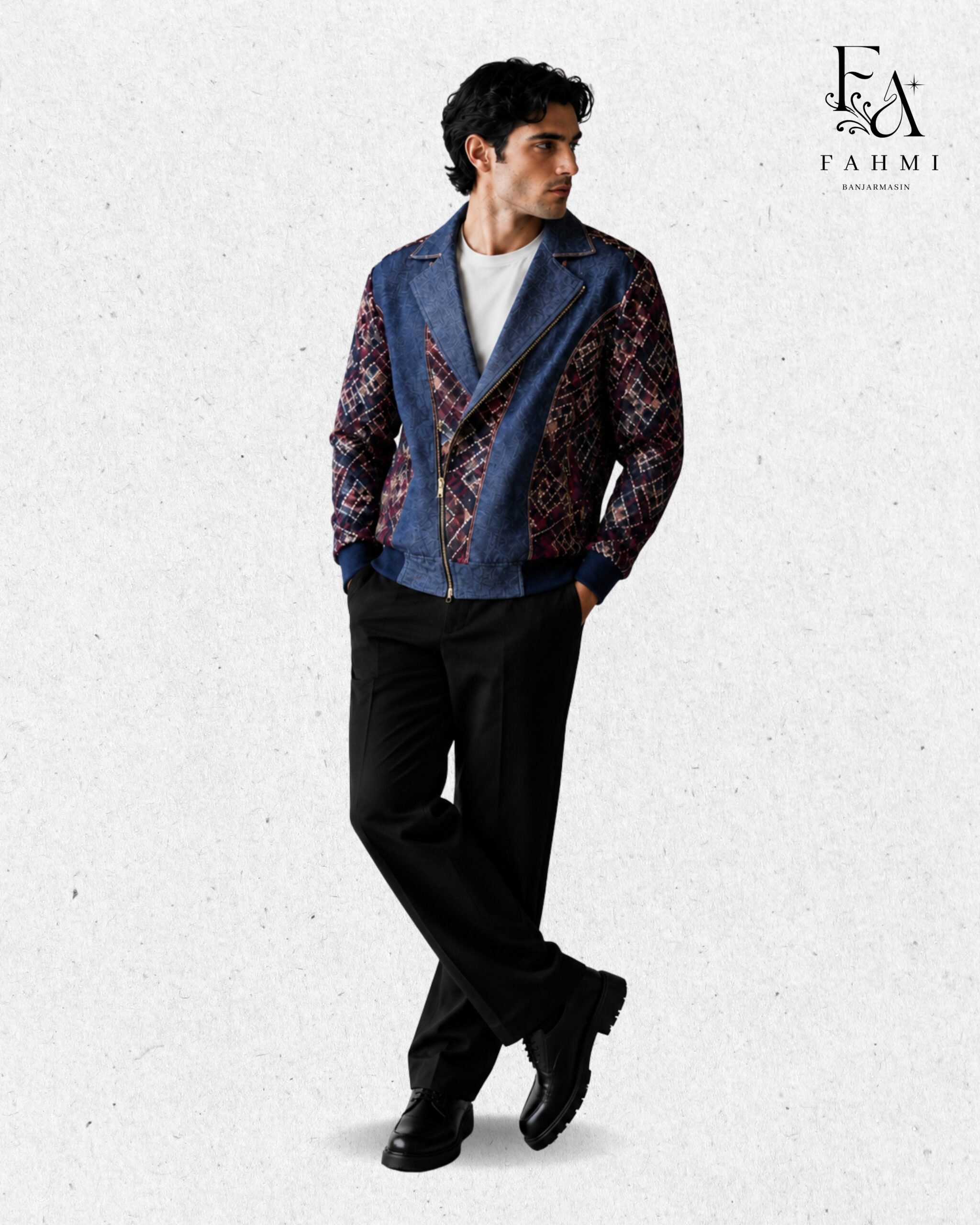 Sasirangan Signature Denim Dualstyle Jacket - Image 6